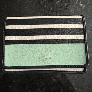 Kate Spade Striped Clutch w/strap